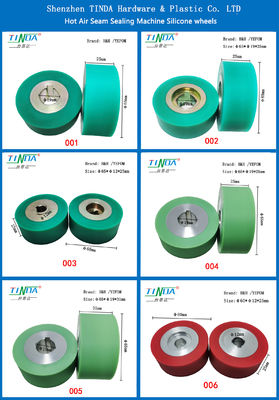Rouleaux d'alimentation en caoutchouc personnalisés pour YF 301 H H couture machine d'étanchéité à couture à air chaud haute température jusqu'à 750 degrés Celsius