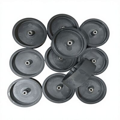 Roue à rouleaux en caoutchouc anti-âge dotée d'un noyau métallique personnalisé conçu pour une charge lourde continue et une fiabilité à long terme